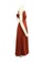 Reformation 褐色 reformation 隱藏式短褲的棕色超長連衣裙 E745EAA93CABFFGS_4