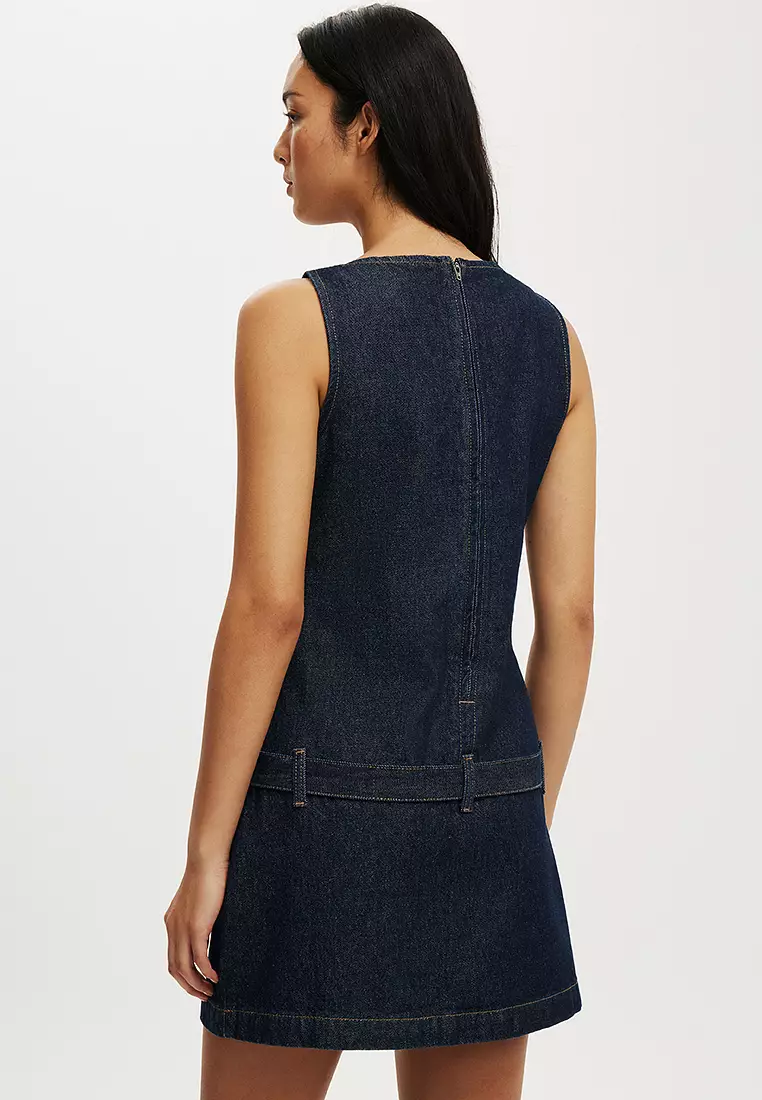 Luisa Belted Denim Mini Dress