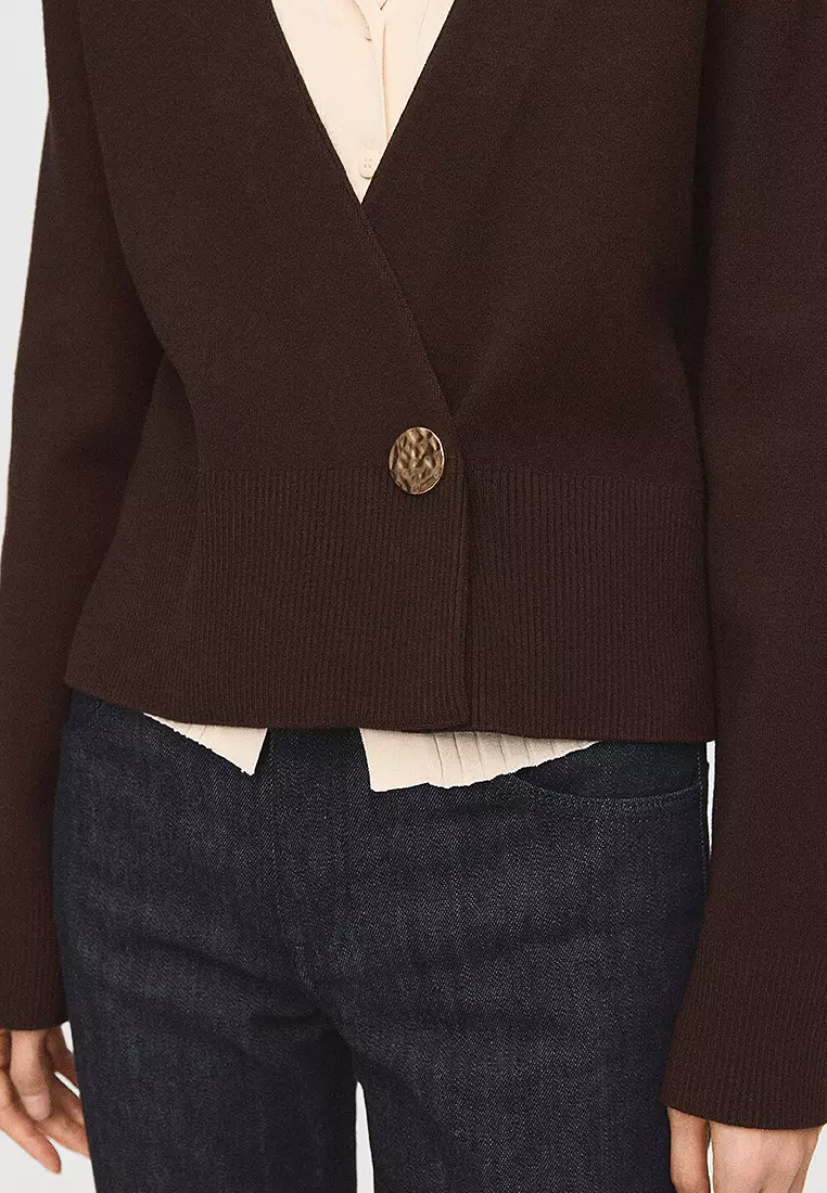 Button Crossover Cardigan