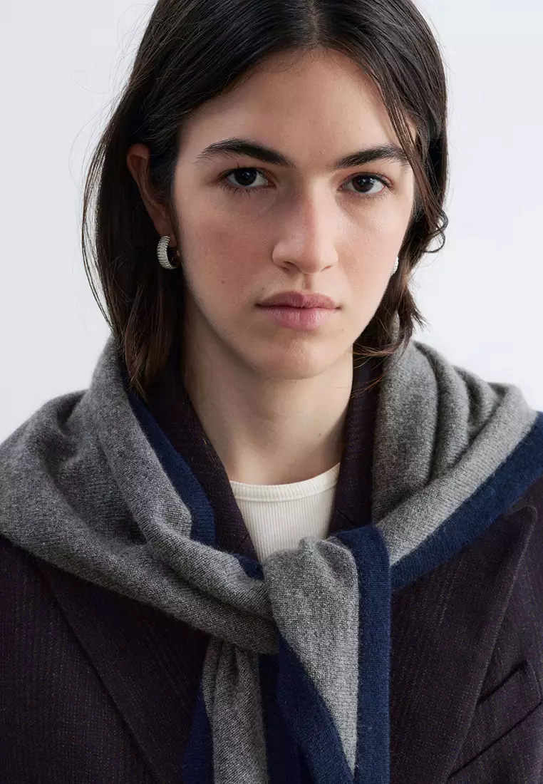 Silk-Cashmere Triangle Scarf
