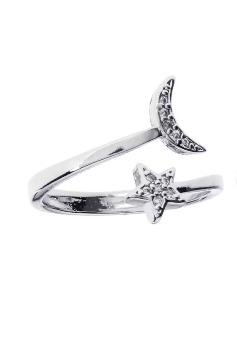 Buy Fleur Jewelry La Lune Célestial Open Twist Ring 2024 Online 