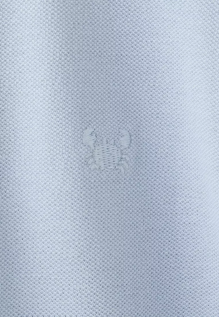 Cotton Polo Shirt With Embroidered Detail