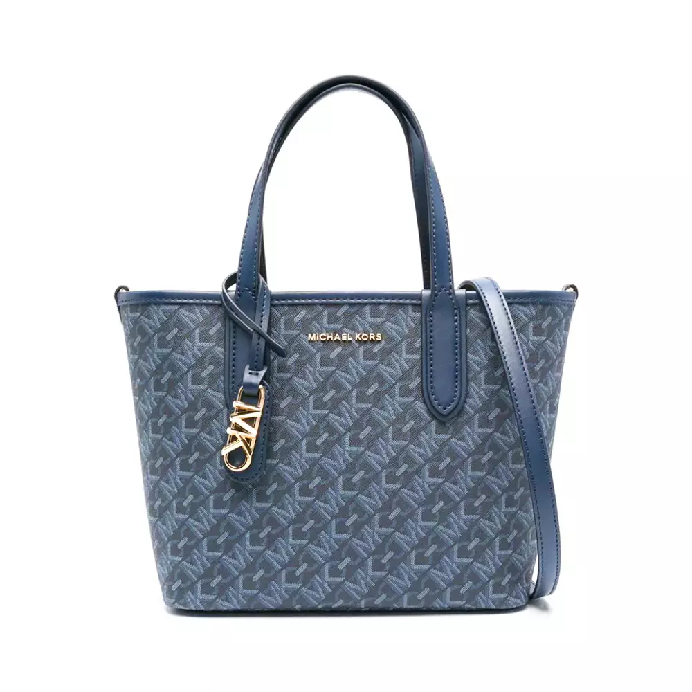 Michael kors sale monogram tote blue