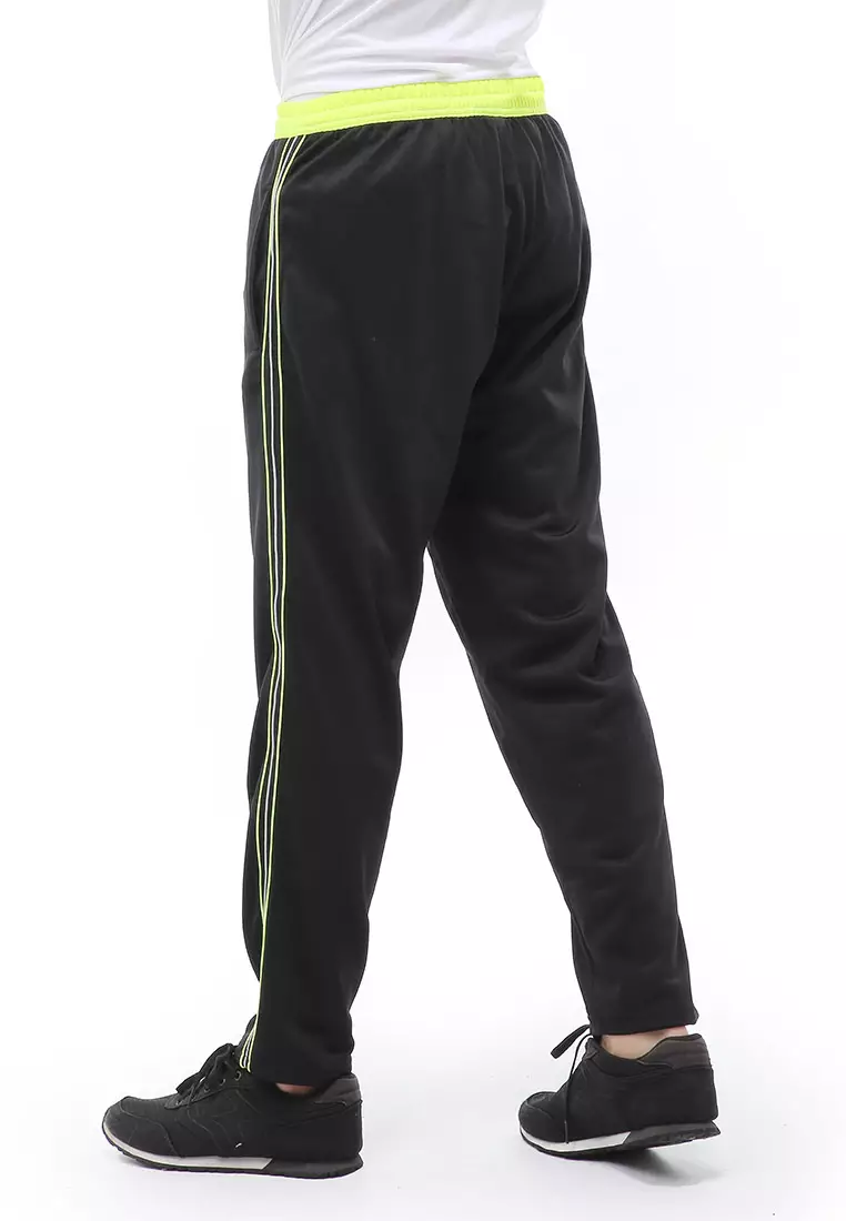 Yume Long PantsOlahraga Pria Strip 3 Material Diadora ORIGINAL - Green Stabilo