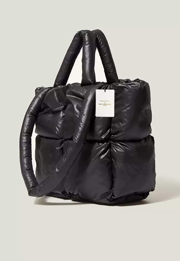 羽絨棉服柔軟方格手提包 HMJ-59-8776