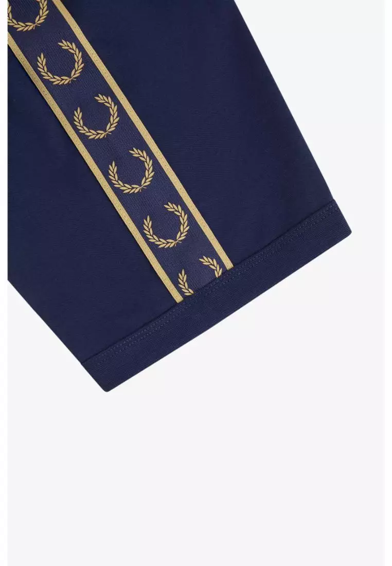 Fred Perry M4613 Contrast Tape Ringer T-Shirt (Tennis Blue / Champagne)