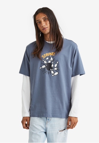 Buy H&M Relaxed Fit Printed T-Shirt 2022 Online | ZALORA Singapore