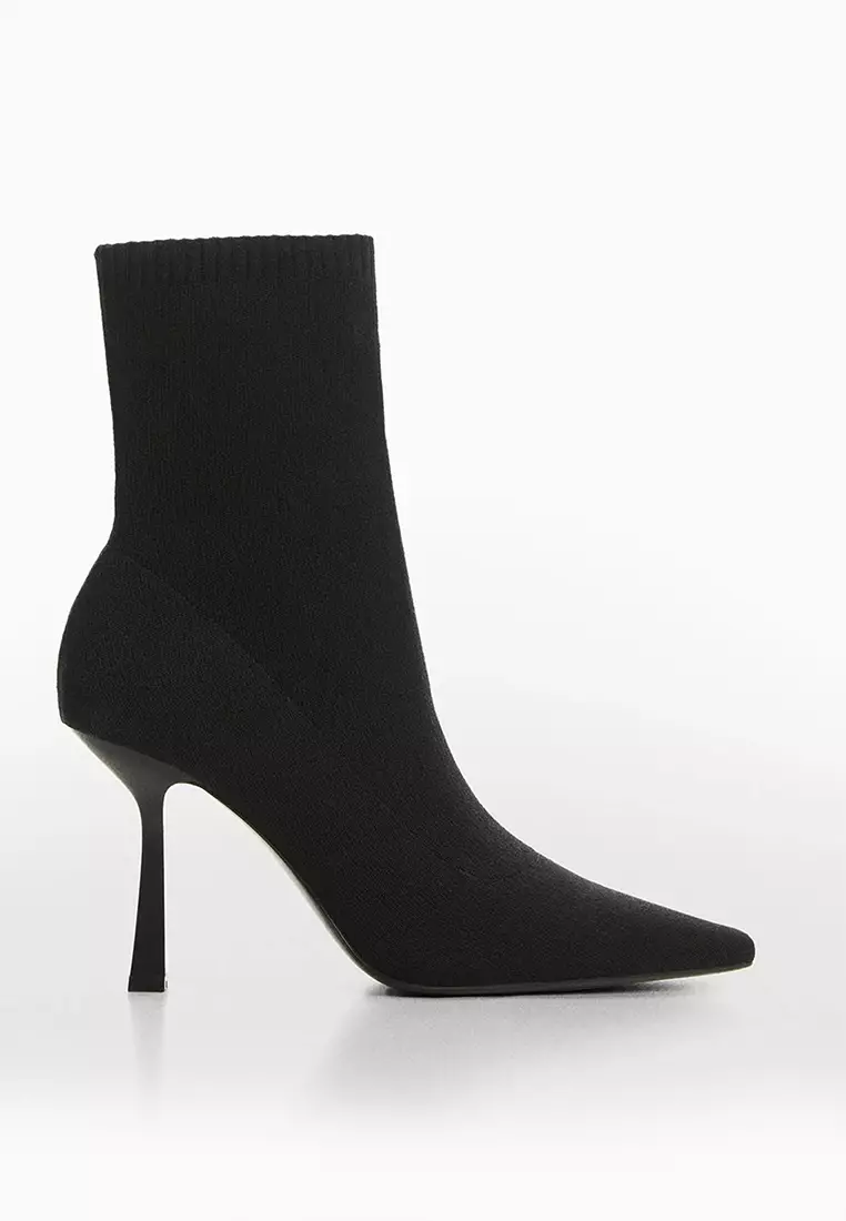 Discount on Mango  shoes - SKU: Heel Sock Boots