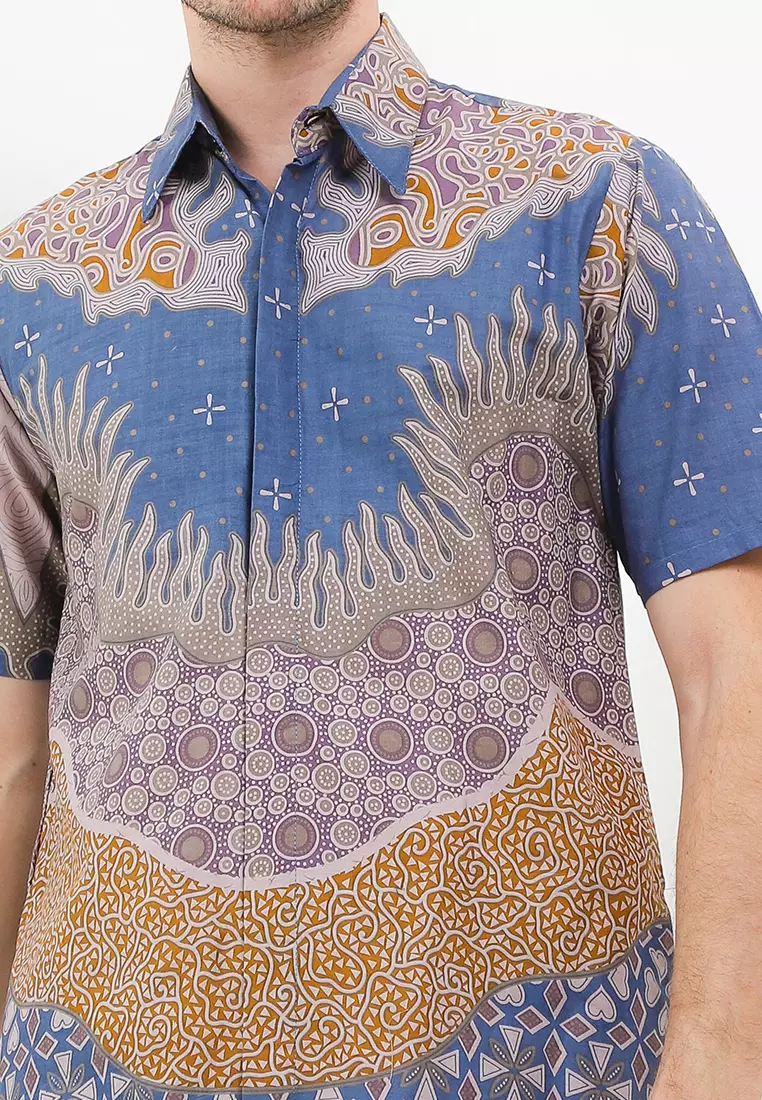 Turkey Kemeja Batik Premium Pria Casual Modern Lengan Pendek