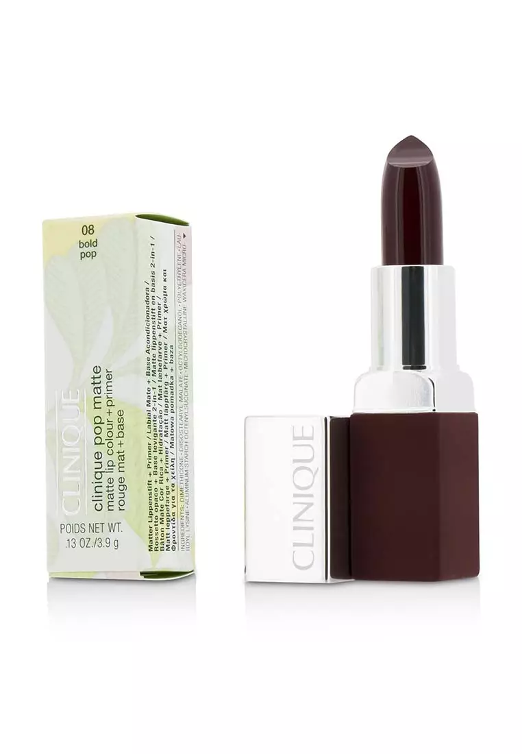Clinique - Pop Matte Lip Colour + Primer - # 08 Bold Pop 3.9g/0.13oz