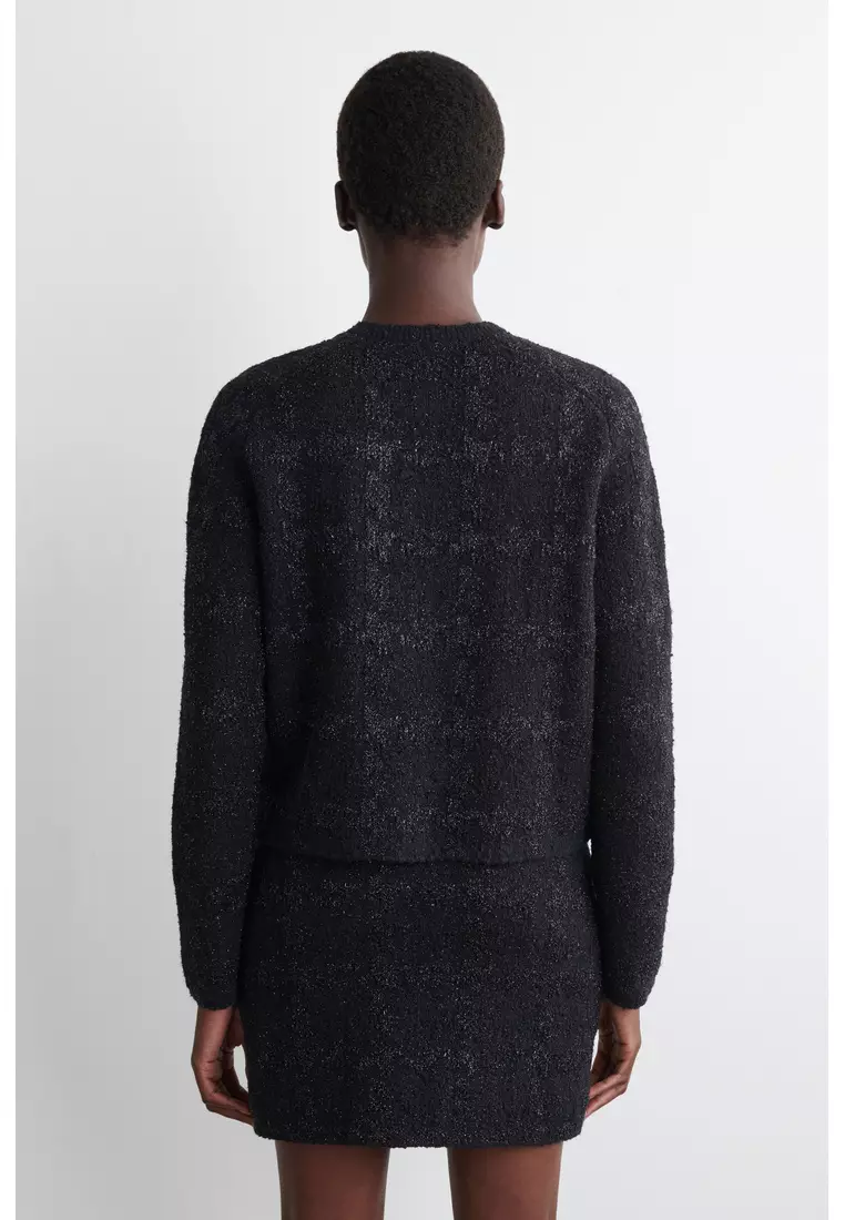 SPARKLY BOUCLÉ-KNIT CARDIGAN