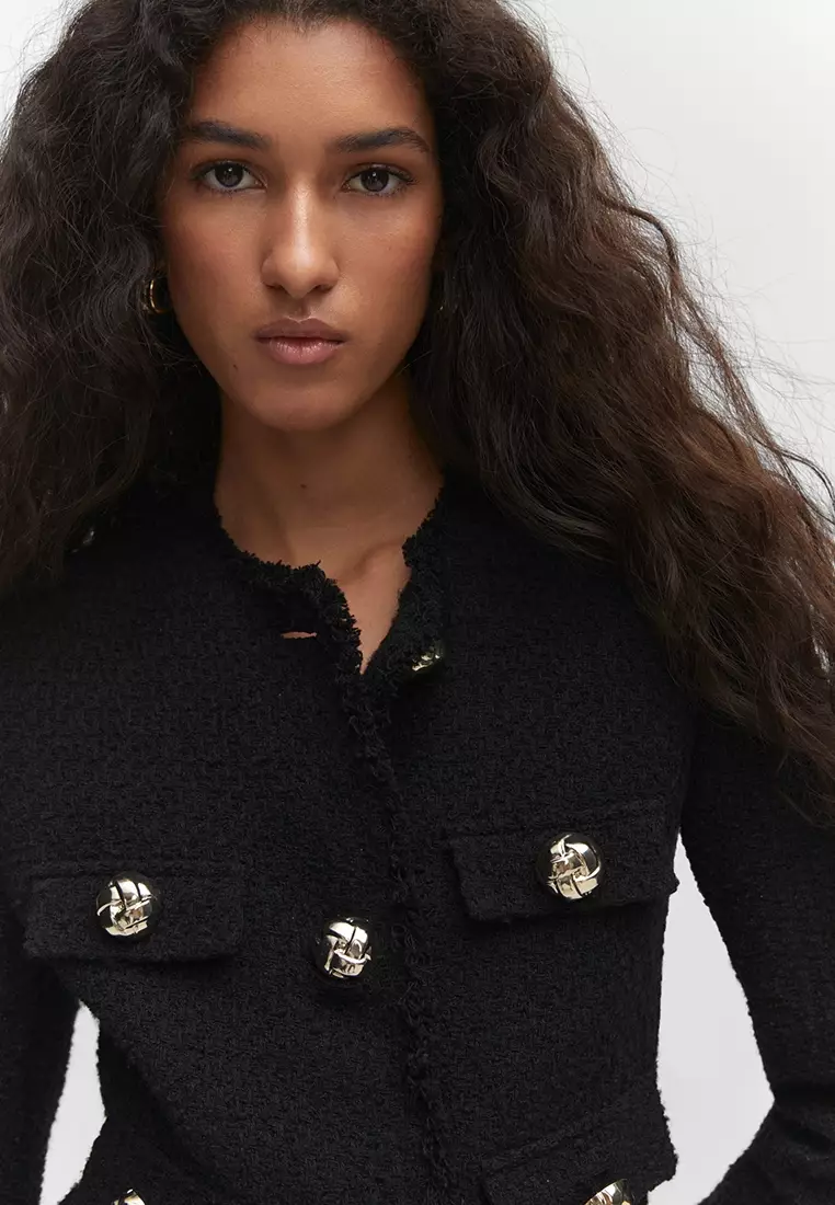 Jual Mango Pocket Tweed Jacket Original 2024 ZALORA Indonesia