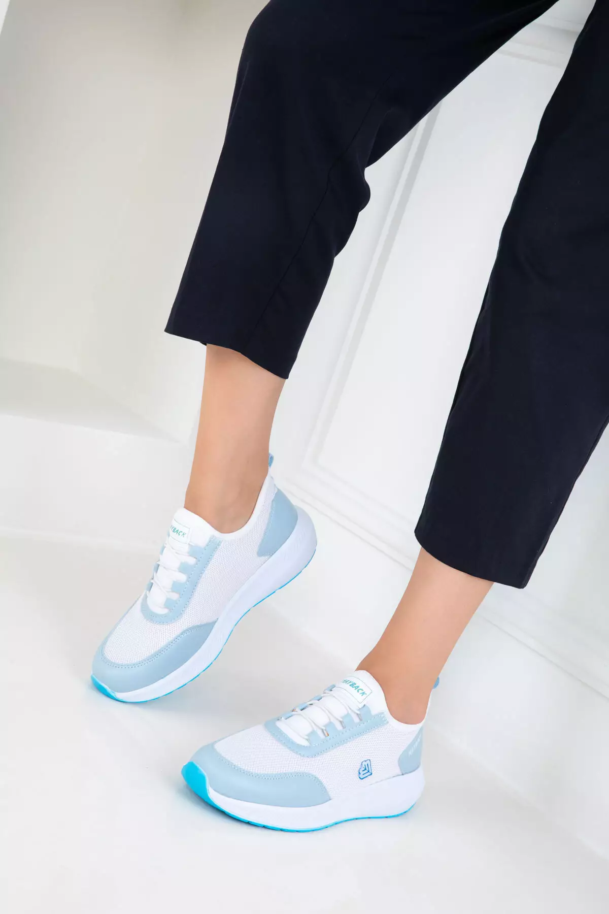 White-Blue Women's Sneaker 20779