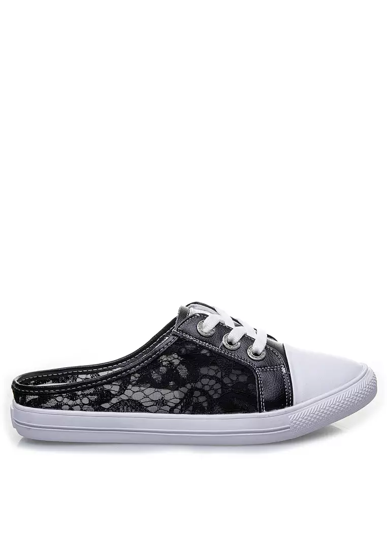 Comfortable Lace Stitched Leather Slip-Ons RX9917