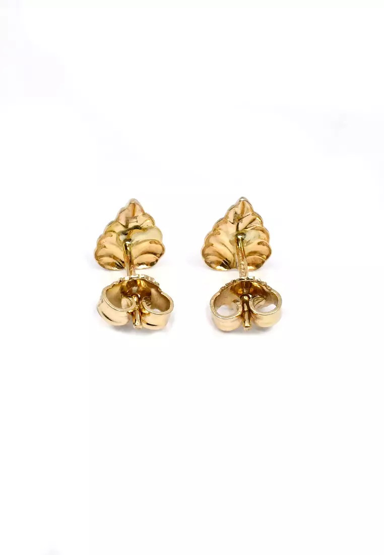 18K Italian Made Yellow Gold Earrings