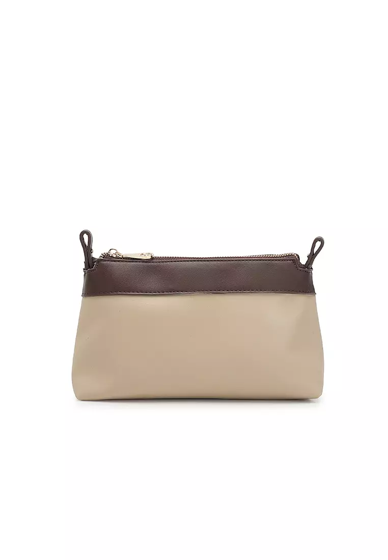 Women's Top Handle Bag / Sling Bag / Crossbody Bag / Shoulder Bag - Khaki / Coffee