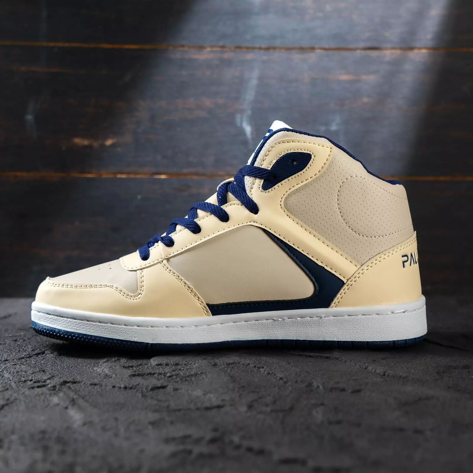 PAULMAY - Sepatu Sneakers Pria Lisbon High Cream Grey