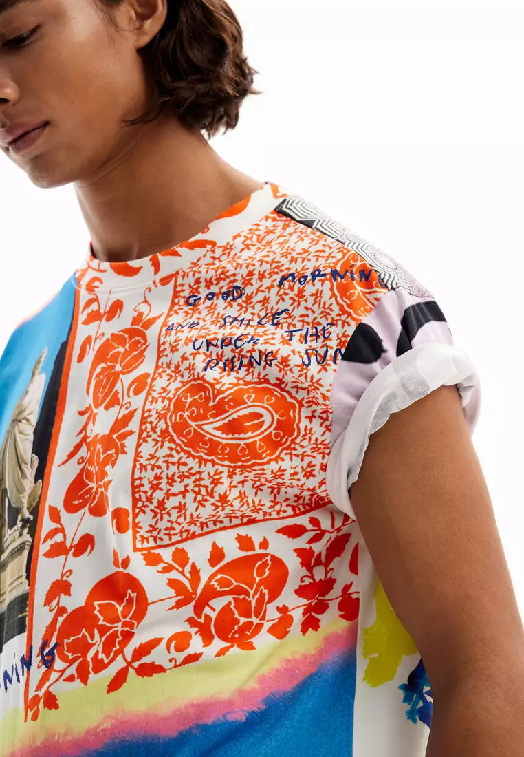 Desigual Man Photo collage T-shirt.