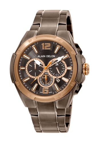 Buy Alain Delon Alain Delon Men Ad425 1745c Brown Stainless Steel Watch Online Zalora Malaysia
