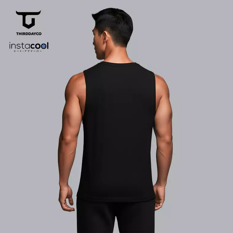 Kutung Pria Casual  SVN Logo Katakana Paragraph hitam MTY15