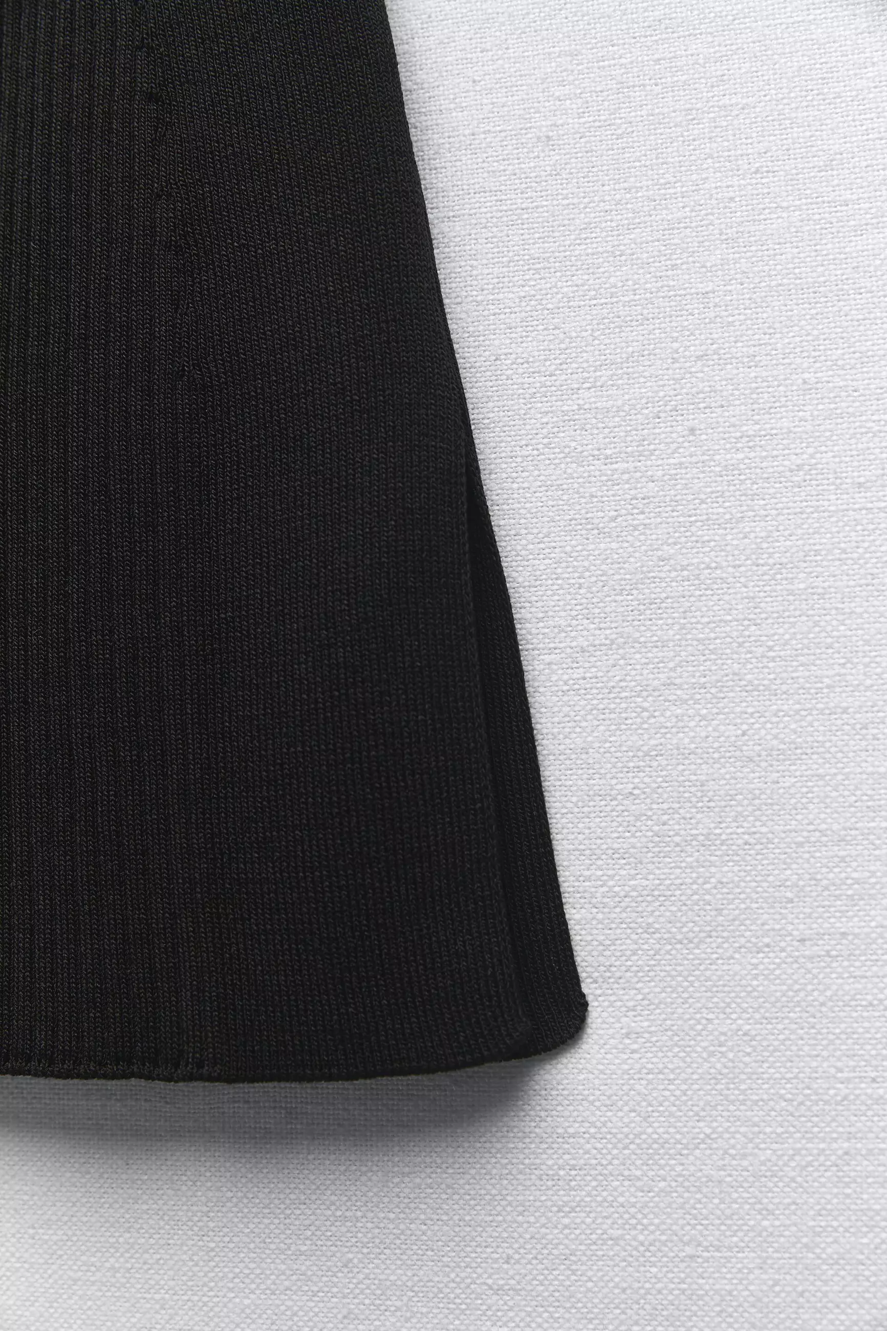 Asymmetric Knit Mini Dress With Buckle