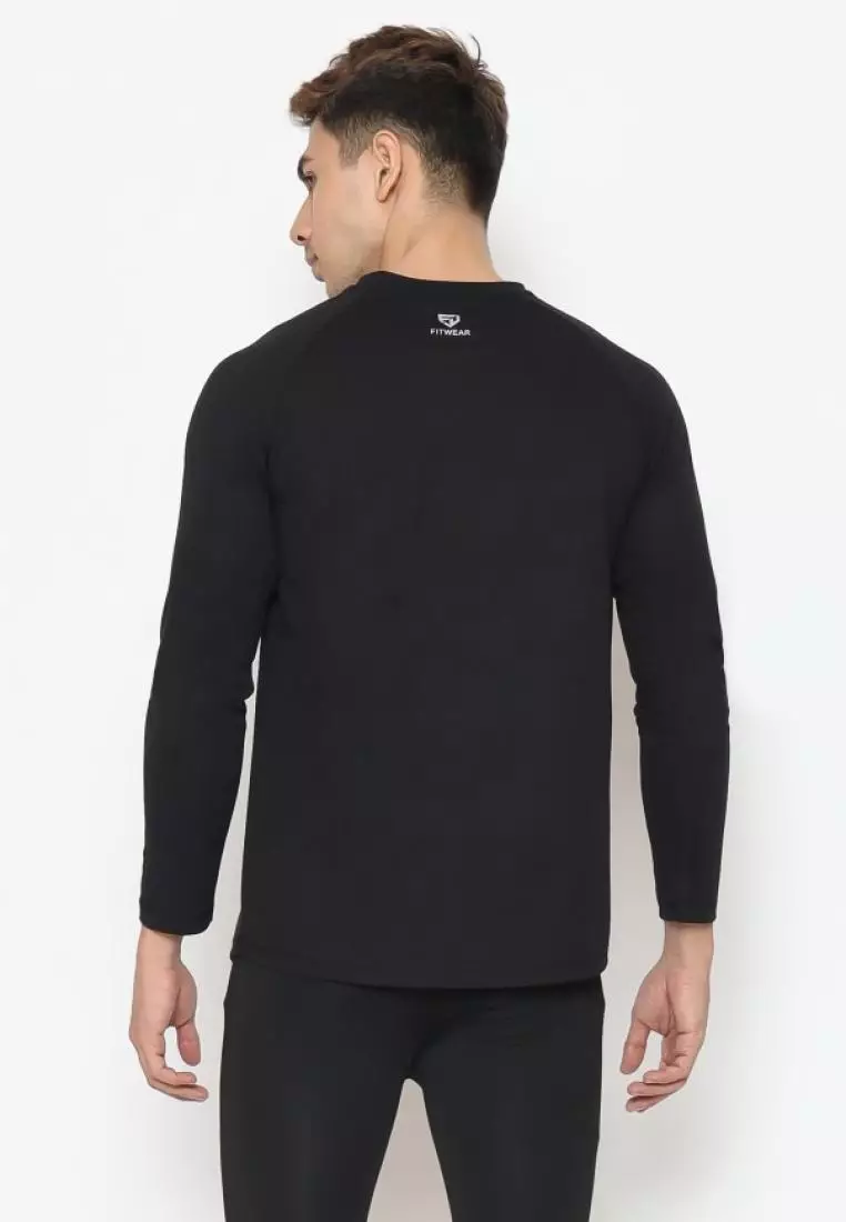 Fitwear - Kaos Olahraga PRIA ARNOLD DRYFIT LONG SLEEVE - BLACK