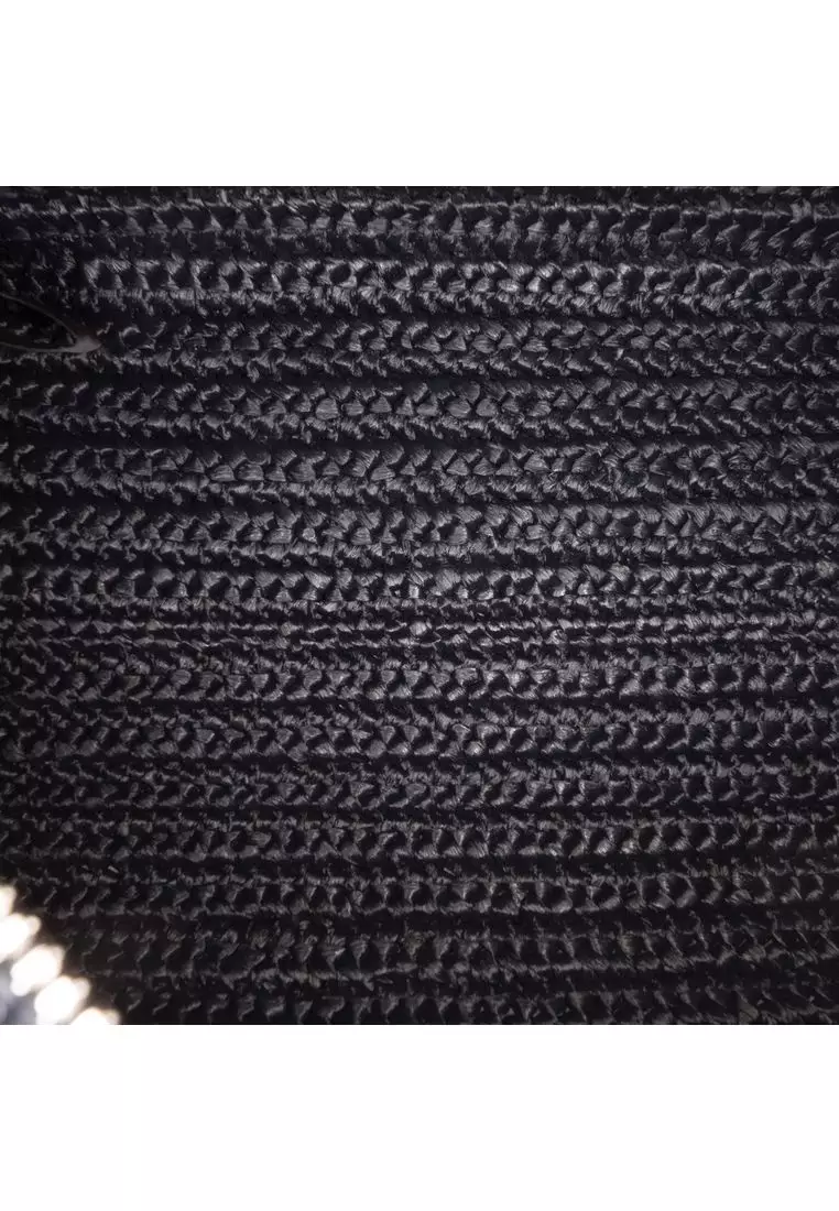 Pre-Loved Prada Raffia Effect Crochet Crossbody