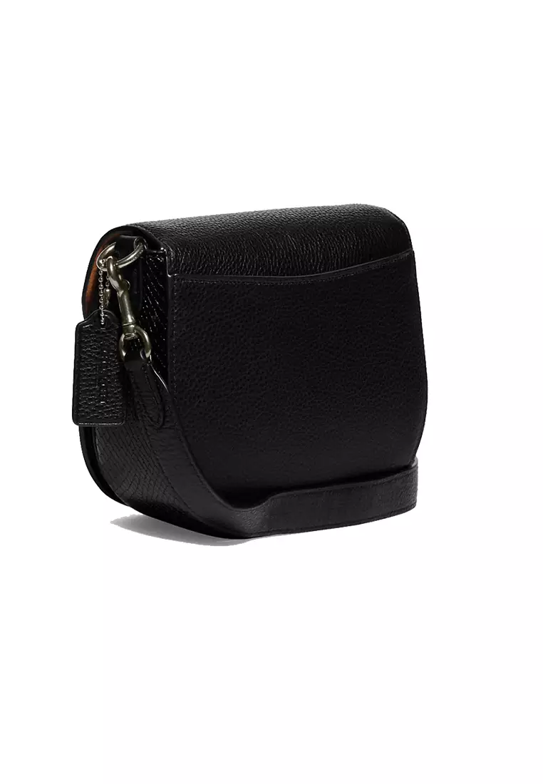 Black coach saddle sales bag