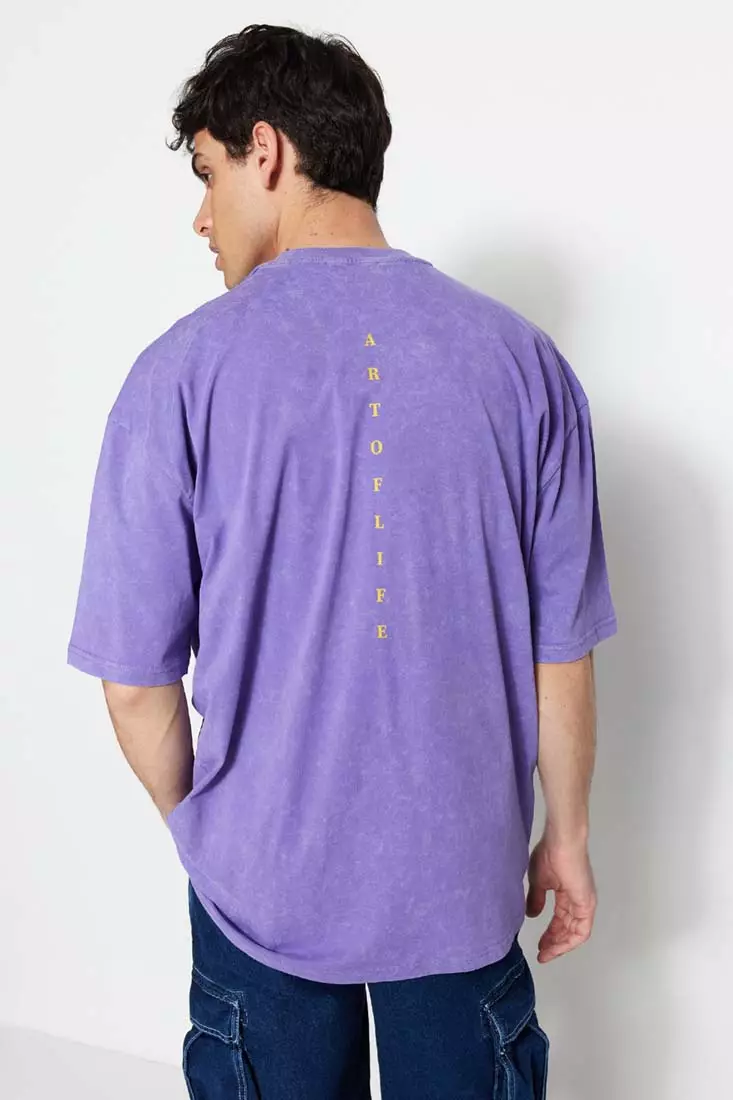 Faded-Effect Printed T-Shirt