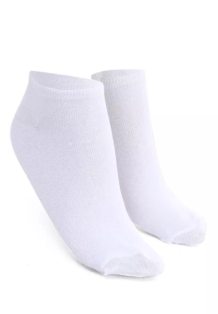 Seish Kaos Kaki Pria Wanita Polos Plain Ankle Socks Footwear Material Fabric ORIGINAL - White