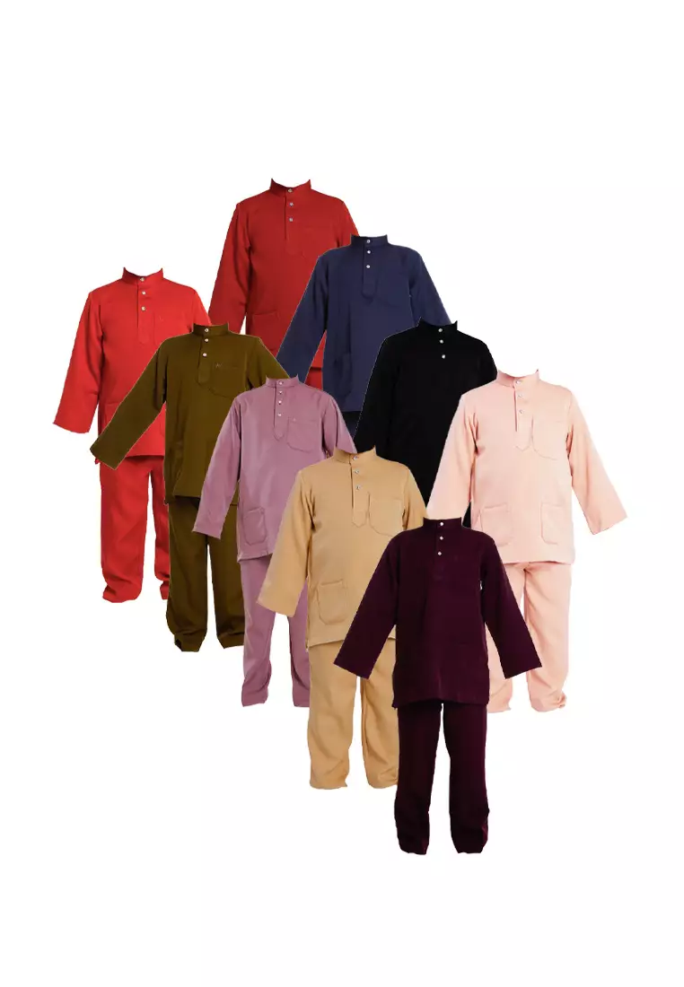 Forest x Hatta Dolmat Kids Baju Melayu Cekak Musang Regular Fit - FK23766BM-17Nude