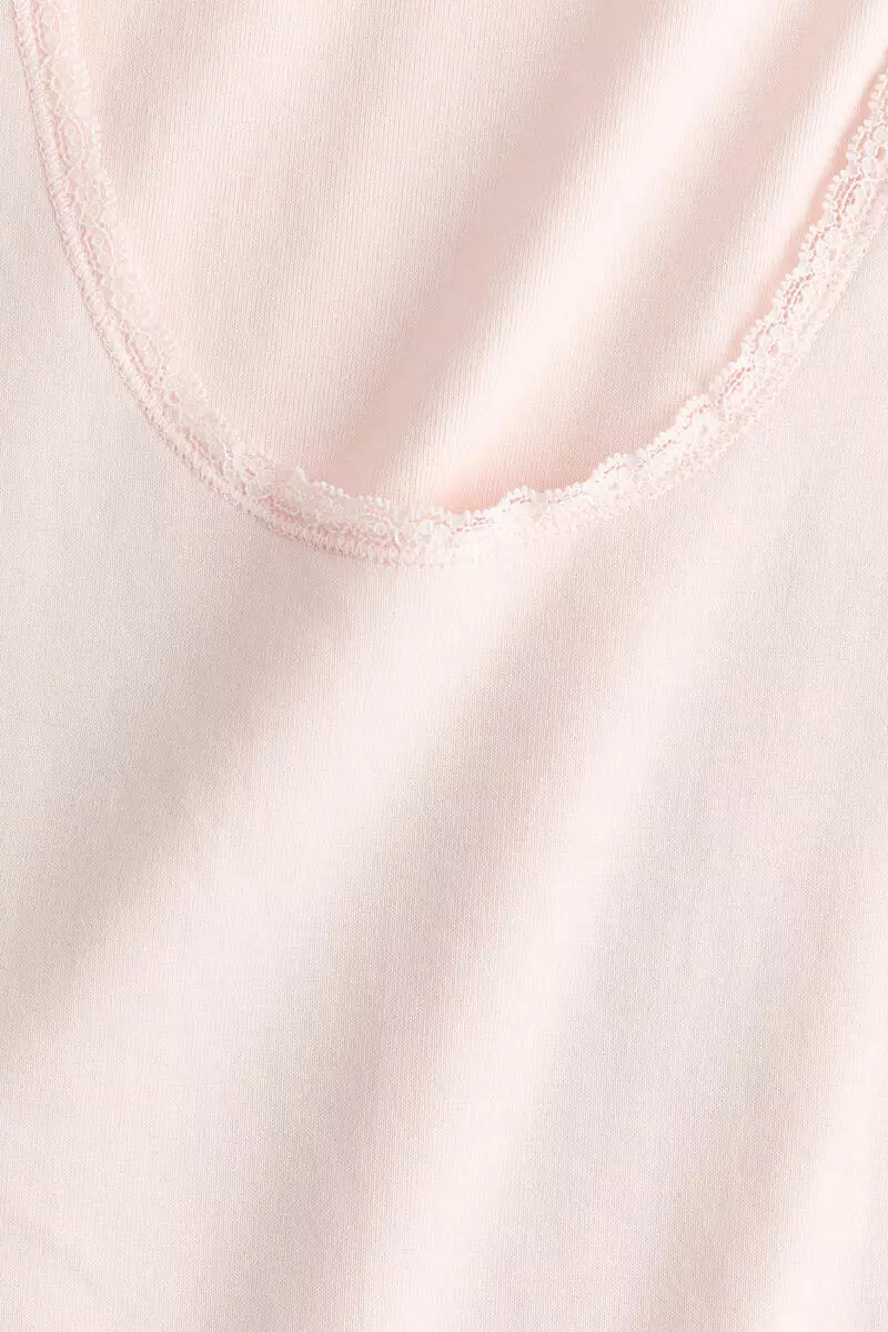 Lace-trimmed vest top