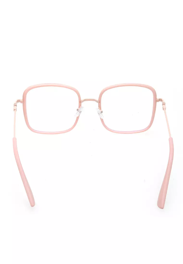 Kiano Oversize Frame Kacamata Anti Radiasi Wanita Desain Stylish Material Metal ORIGINAL - Pink