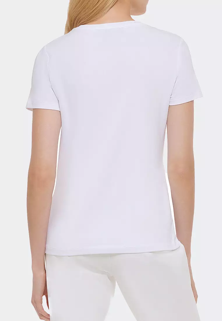 Buy DKNY Crew Neck Sequin Logo T-shirt 2024 Online
