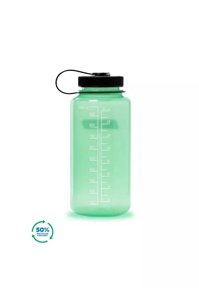 Nalgene 32oz Wide Mouth Sustain Water Bottle - Glow Green