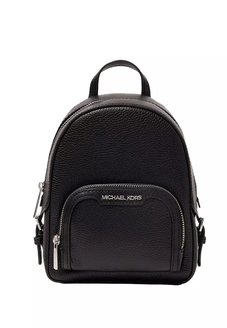 Michael Kors Black Logo Mini Backpack Michael Kors BLACK Rhea EXTRA SMALL Leather BACKPACK | eBay main image 3