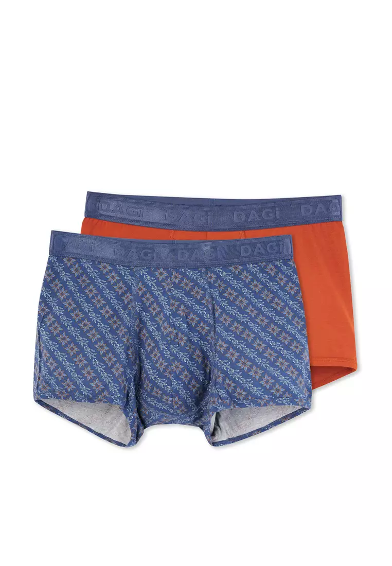 2-Pack Terracotta Boxer, Floral Print, Slim Fit, Short Leg, Underwear for Men