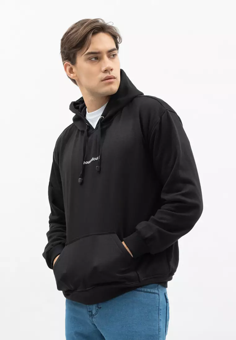 Houseofcuff Jaket Jumper Hoodie Sweater Hitam Motif Wild And Free