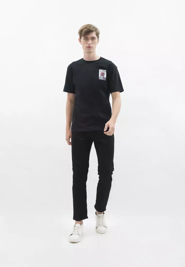 Kaos hitam tshirt polos houseofcuff motif Koi Black READY HINGGA 4XL