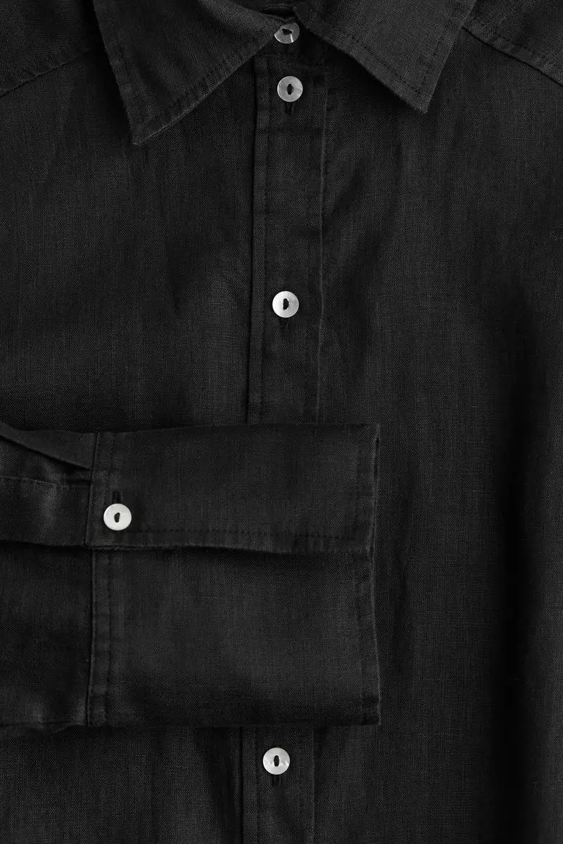 Buy H&M Linen shirt dress 2024 Online ZALORA