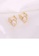Glamorousky white 925 Sterling Silver Plated Gold Fashion Simple Geometric Cubic Zirconia Stud Earrings 858F8AC37D4C3EGS_3