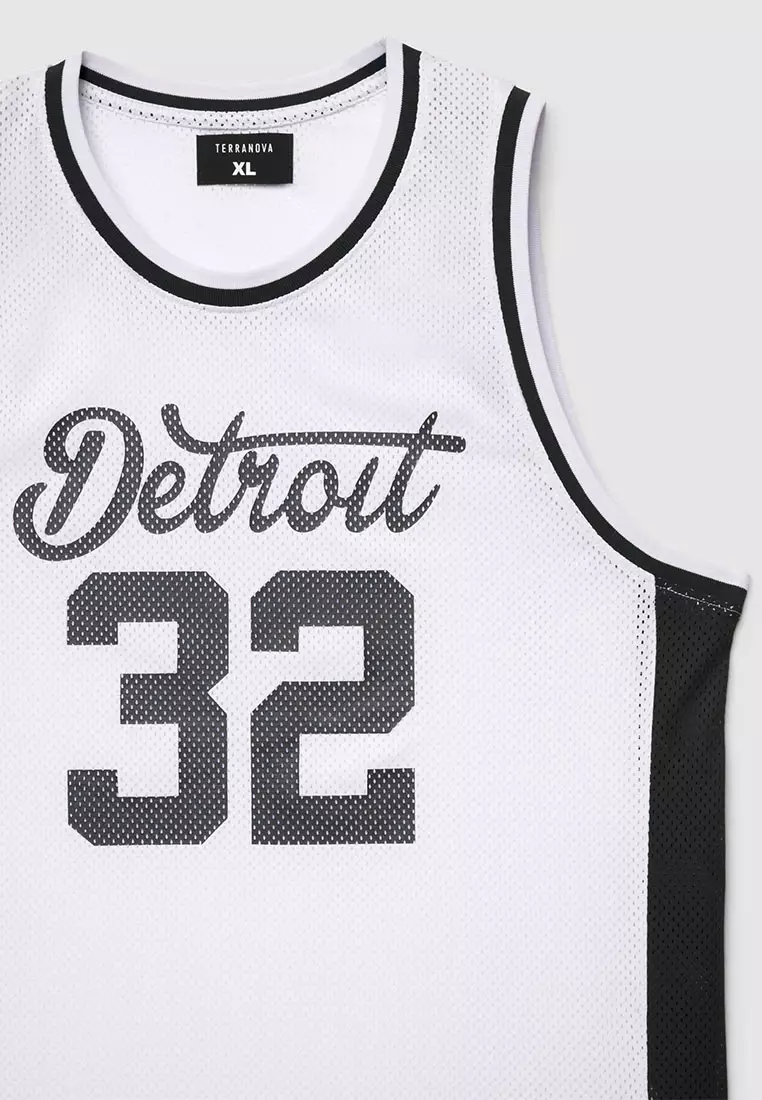 Men's Basketball Print Mesh Tank Top