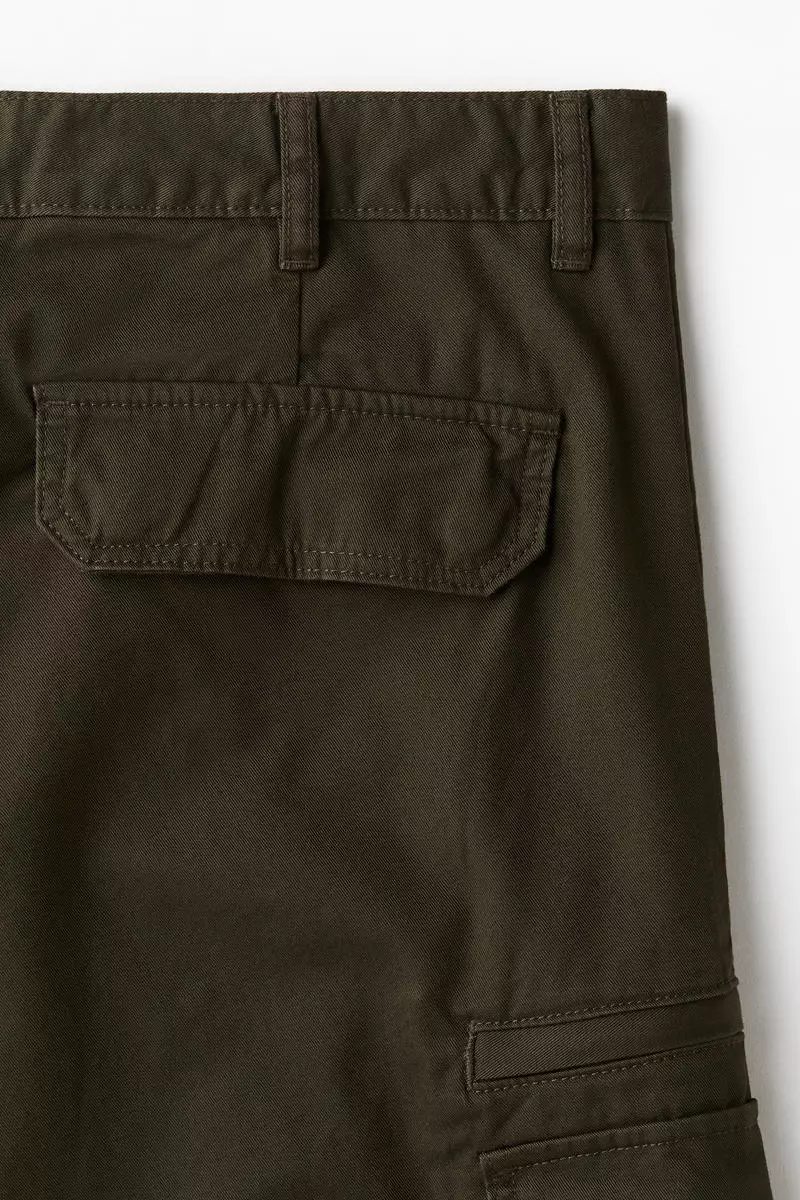 Regular Fit twill cargo trousers
