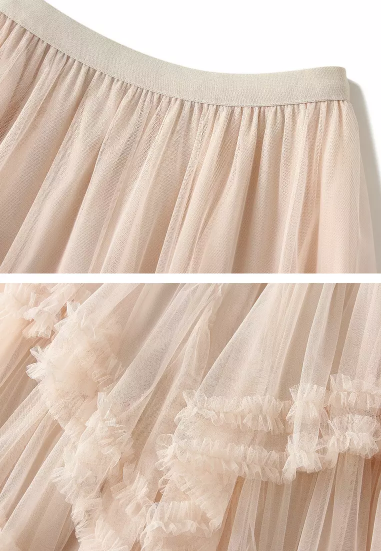 Multi-tiered Tulle Tiered Skirt AF1298