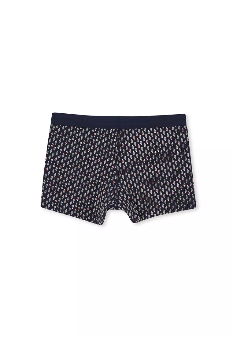 2-Pack Red-Navy Boxer, Geometric, Regular, Short Leg, Underwear for Men