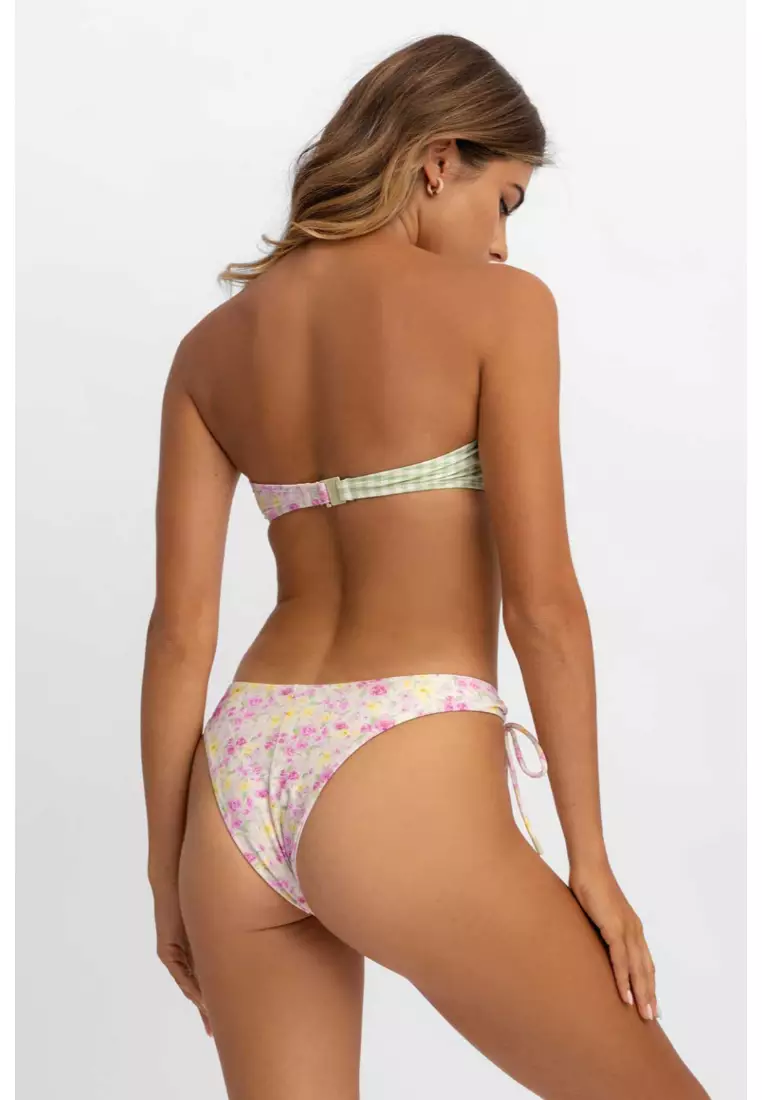 Alana Tie Front Cheeky Bikini Bottoms / Summer Picnic