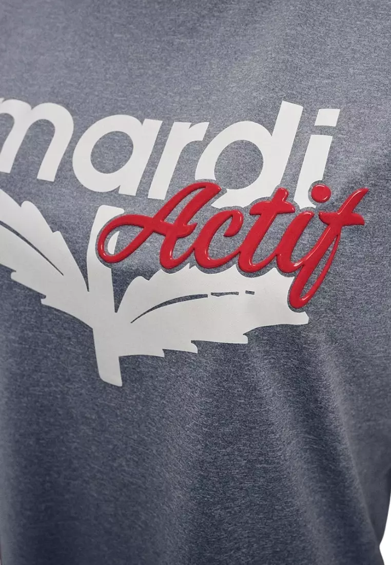 [ACTIF] AIRLIFT Relax Fit Top bloommardi - Melange Grey Red