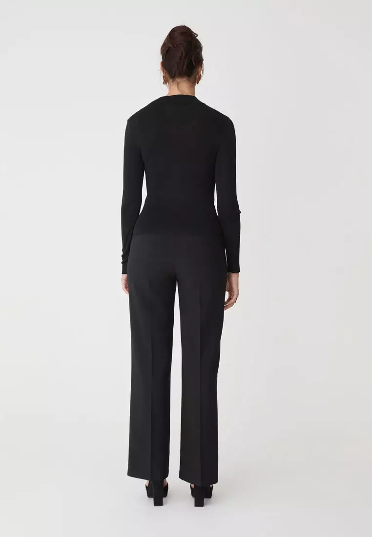 Ciara Keyhole Lurex Knit Top