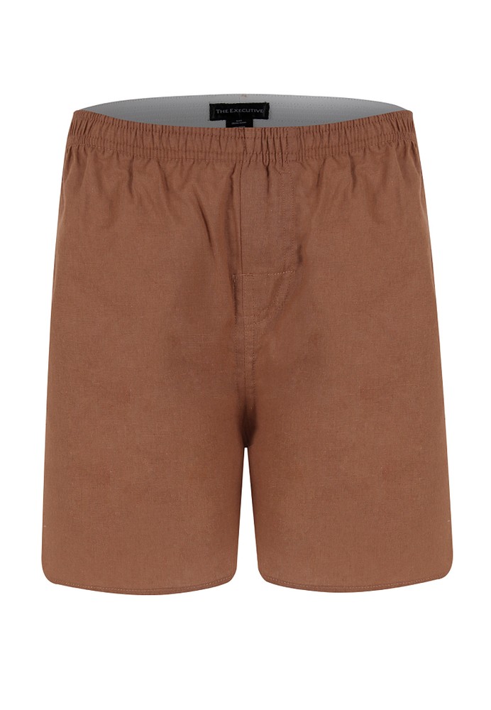 Jual The Executive  Boxer  Brown Solid Original ZALORA 