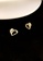 ZITIQUE silver Women's French Style Diamond Embedded Heart Earrings - Silver 85C63ACF3BFF57GS_3